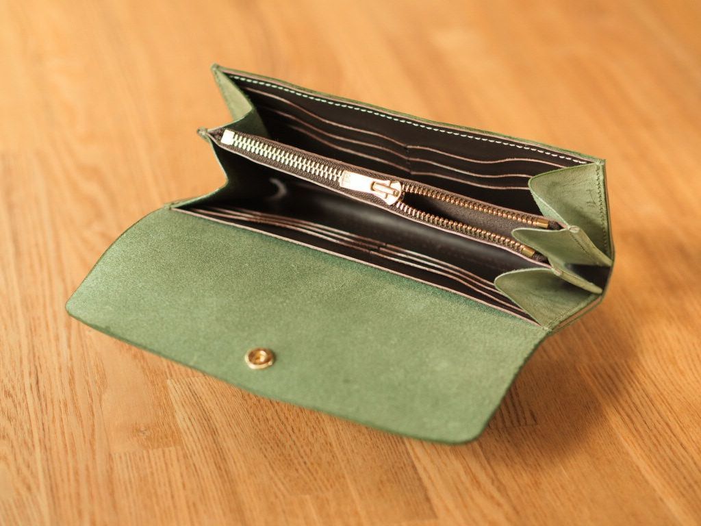 Italian Leather Alaska Green Wallet イタリアン レザー