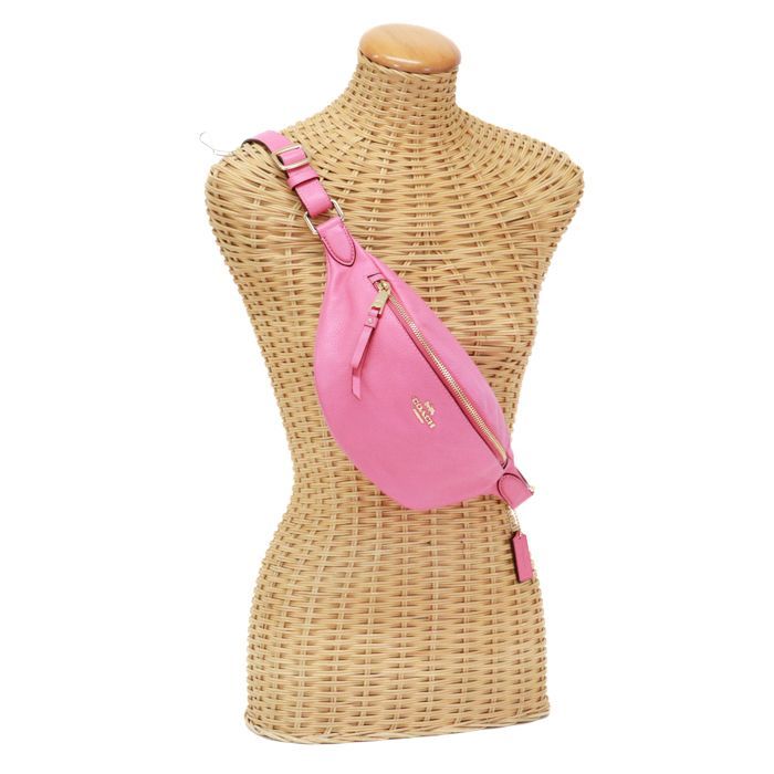 コーチ COACH ボディバッグ ウエストポーチ ペブルド レザー F48738  