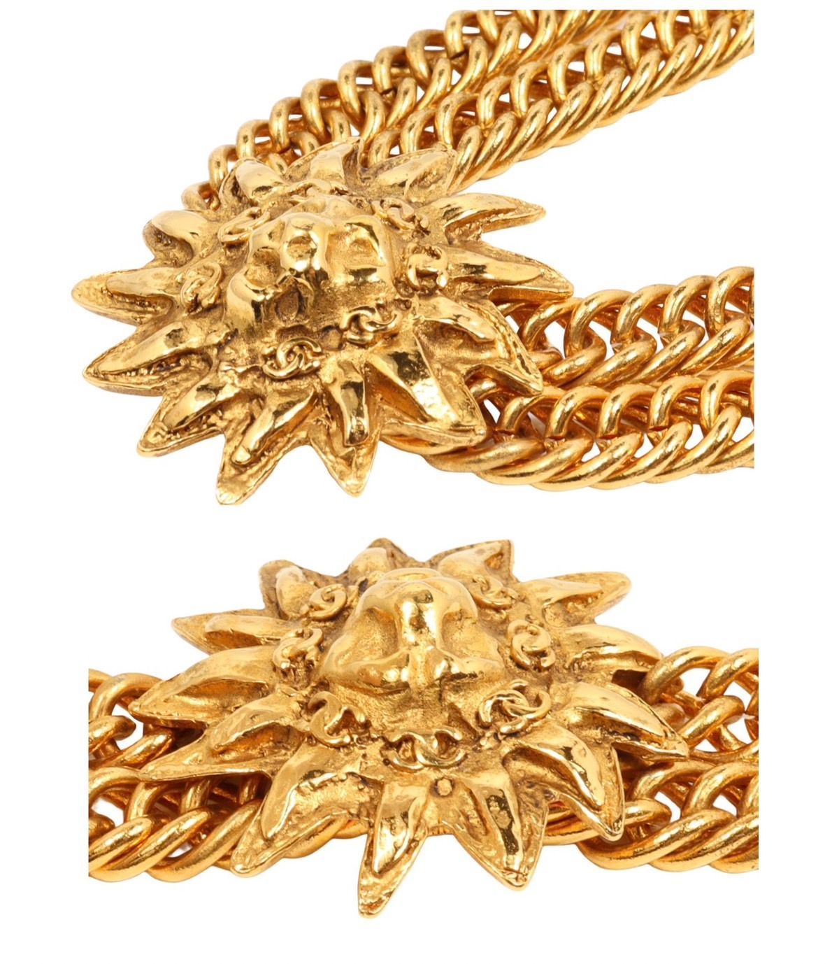 CHANEL ヴィンテージ メダリオン チョーカー 2連ネックレス GP 【公式