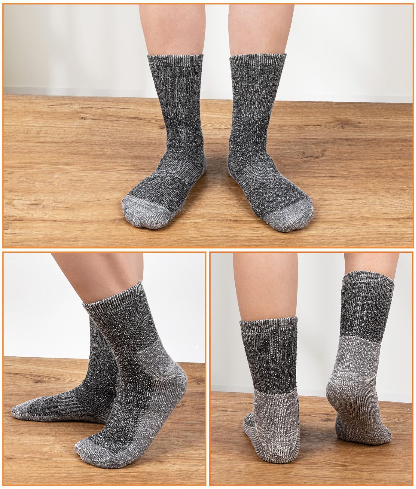 まもなく終了 冬用 暖 厚手 毛玉出来にくい ウールソックス 登山用靴下 防寒 ウール 温かい靴下 裏起毛 吸汗 メンズ 消臭 室内 アウトドア 靴下 スキー 登山 キャンプ HASOME スポーツソックス 2足セット