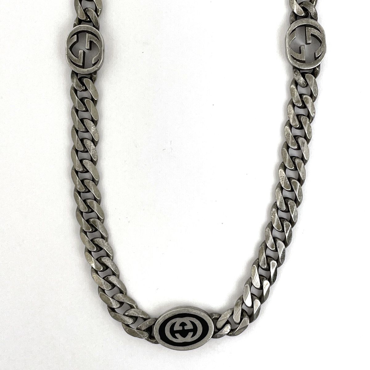 グッチ GUCCI ロゴ チェーン ネックレス インターロッキングG  