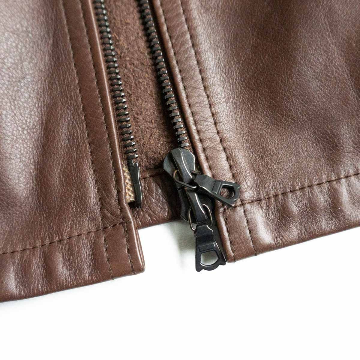 APC フランス製 1990年代 レザージャケット フレンチロックンロール90年代初期フランス製時代ririジッパー