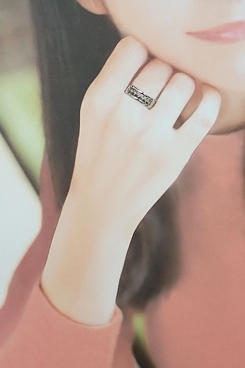 エステール ダイヤモンド リング Pt900 ESTELLE 透かし リバーシブル  