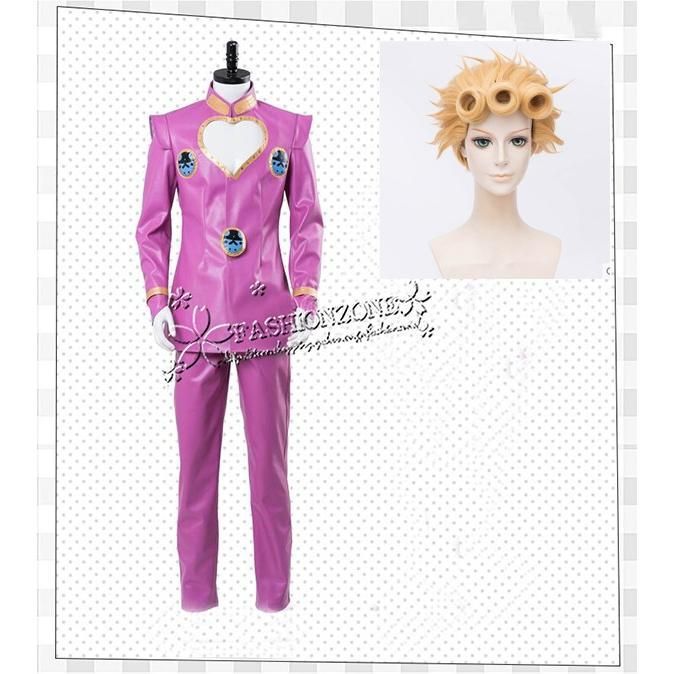 ジョジョの奇妙な冒険 風 ジョルノ ジョバァーナ コスプレ衣装 ウィッグ cosplay アニメ ゲーム コスチューム ハロウィン仮装