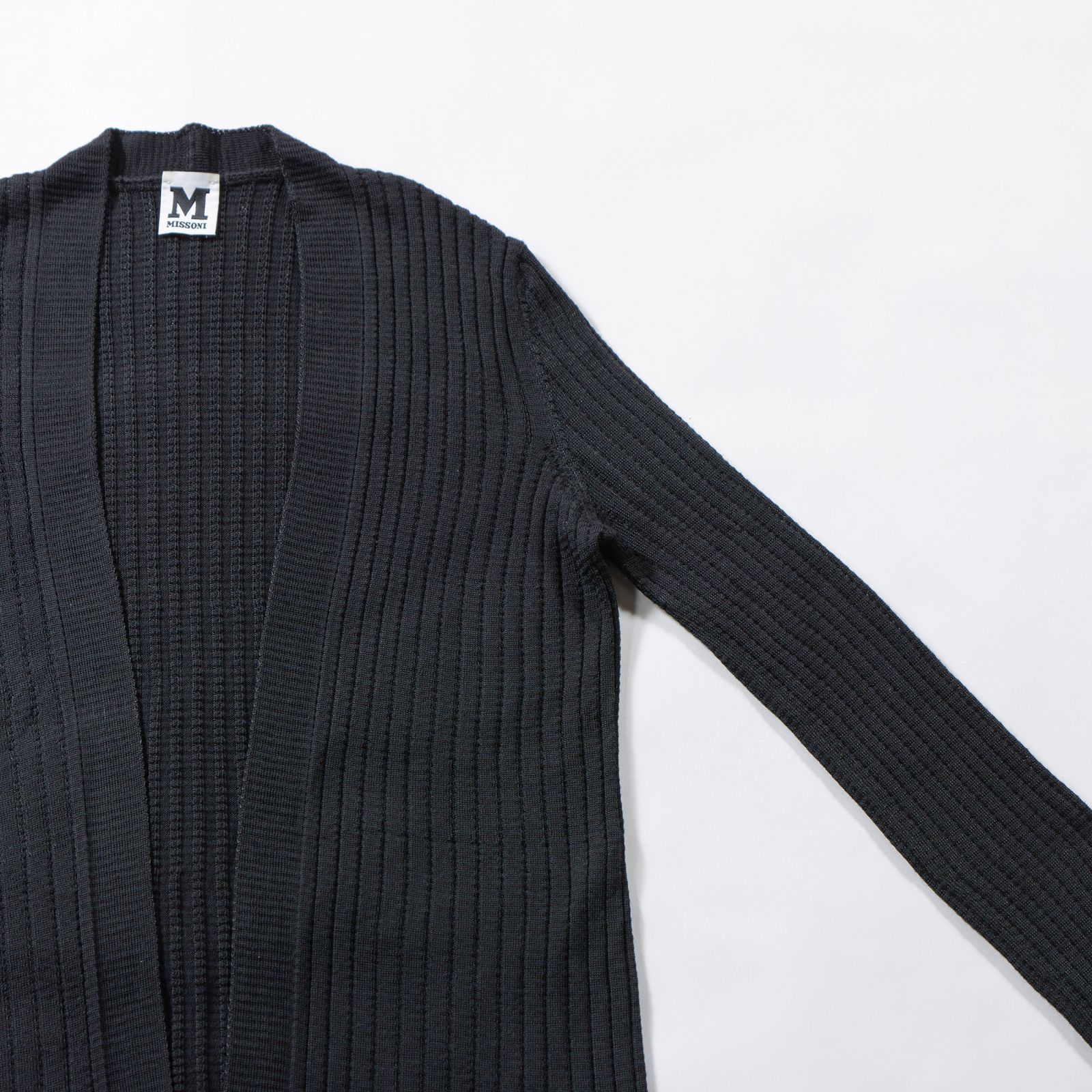 ミッソーニ M MISSONI カーディガン ロングスリーブ レーヨン×メリノウール ブラック レディースファッション レディーストップス ミッソーニ M MISSONI カーディガン ロングスリーブ レーヨン×メリノ