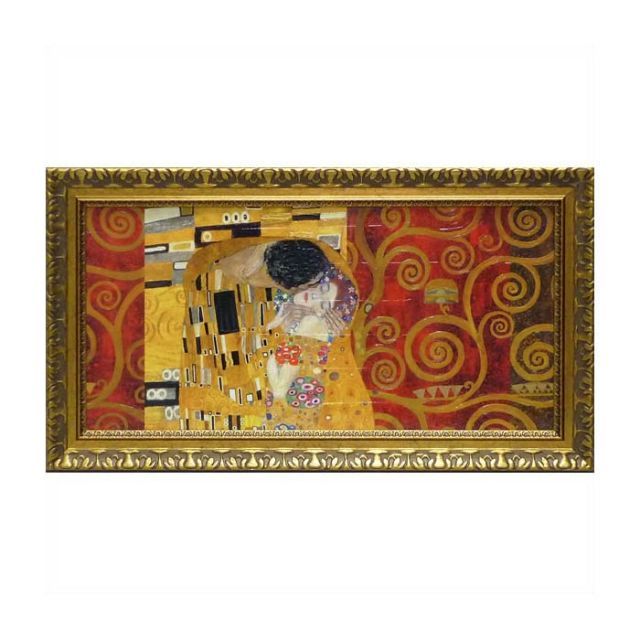 イタリア製 クリムト 接吻 アート 絵画 壁掛け インテリア 美術品