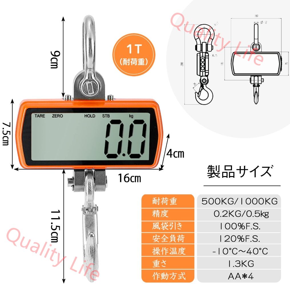 クレーンスケール LCD液晶表示