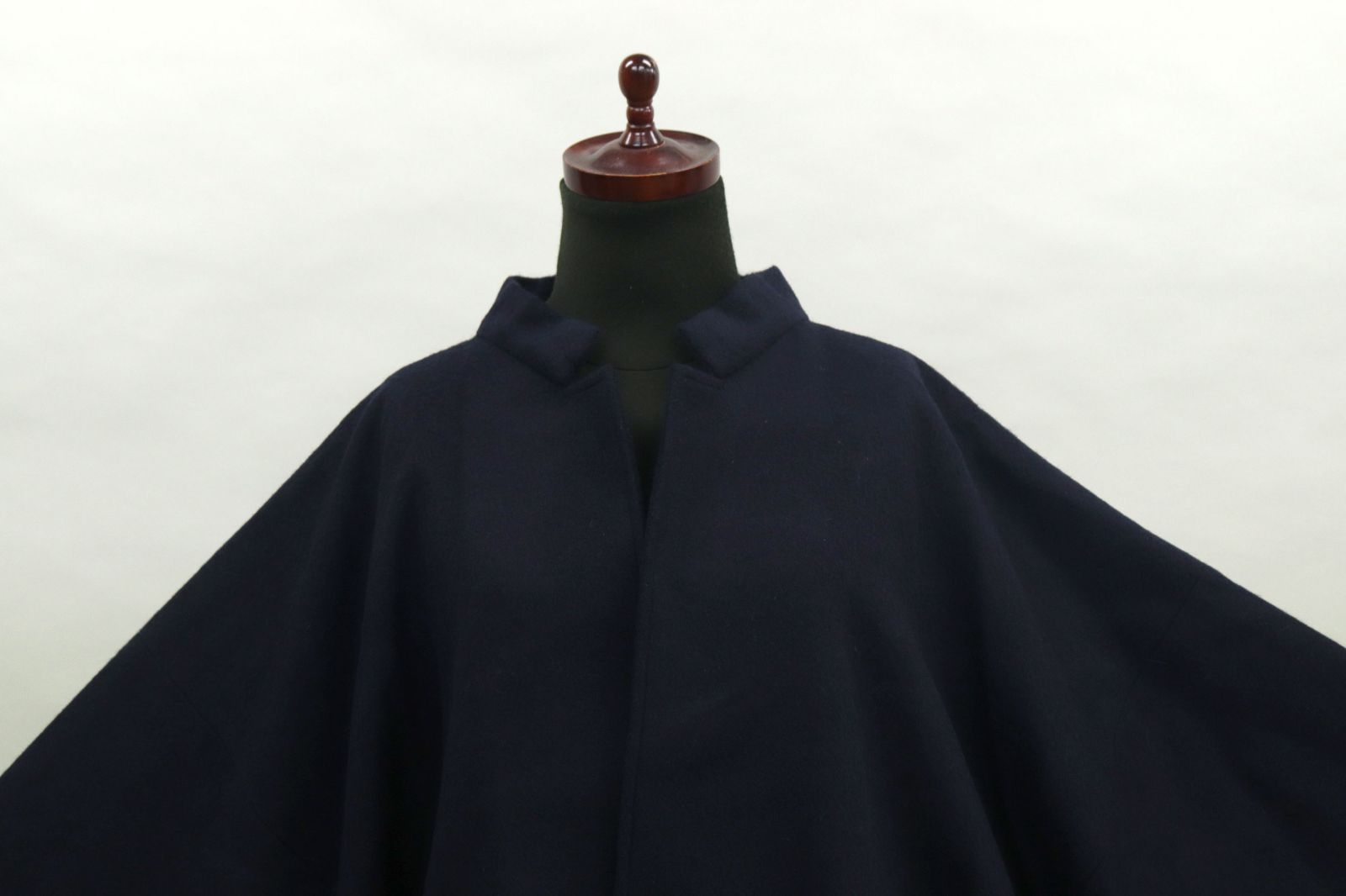 eha3306 メンズ 日本製 ウール スタンドカラー 角袖 和装用 ロングコート