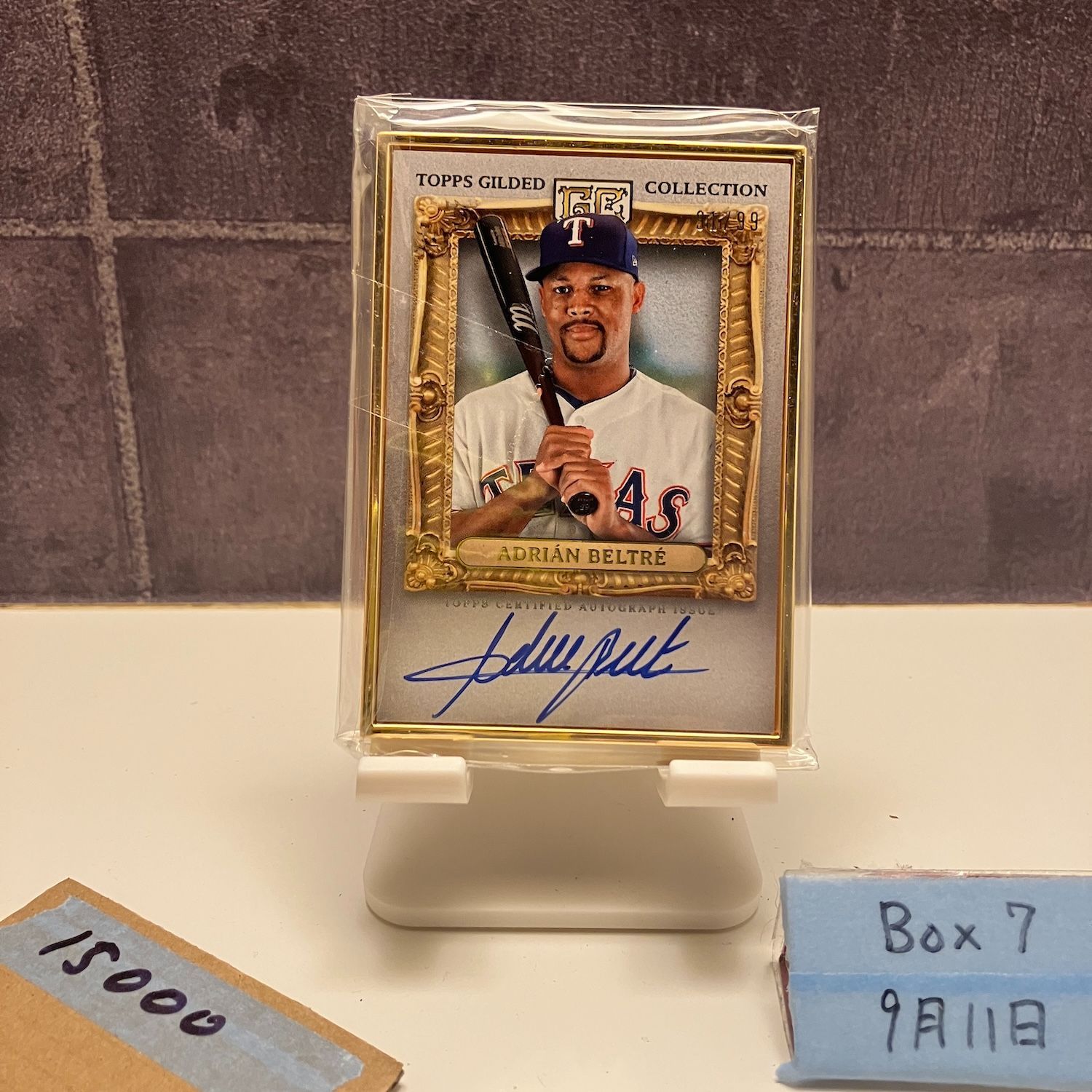 2025 Topps Gilded Collection Adrian Beltre サイン Texas Rangers G Framed Hall of Famers カード