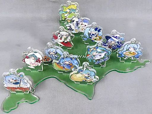 【中古】アクリルスタンド・アクリルパネル 雪ミクオールスターズ アクリルスタンドコンプセット 「雪ミク スカイタウン」
