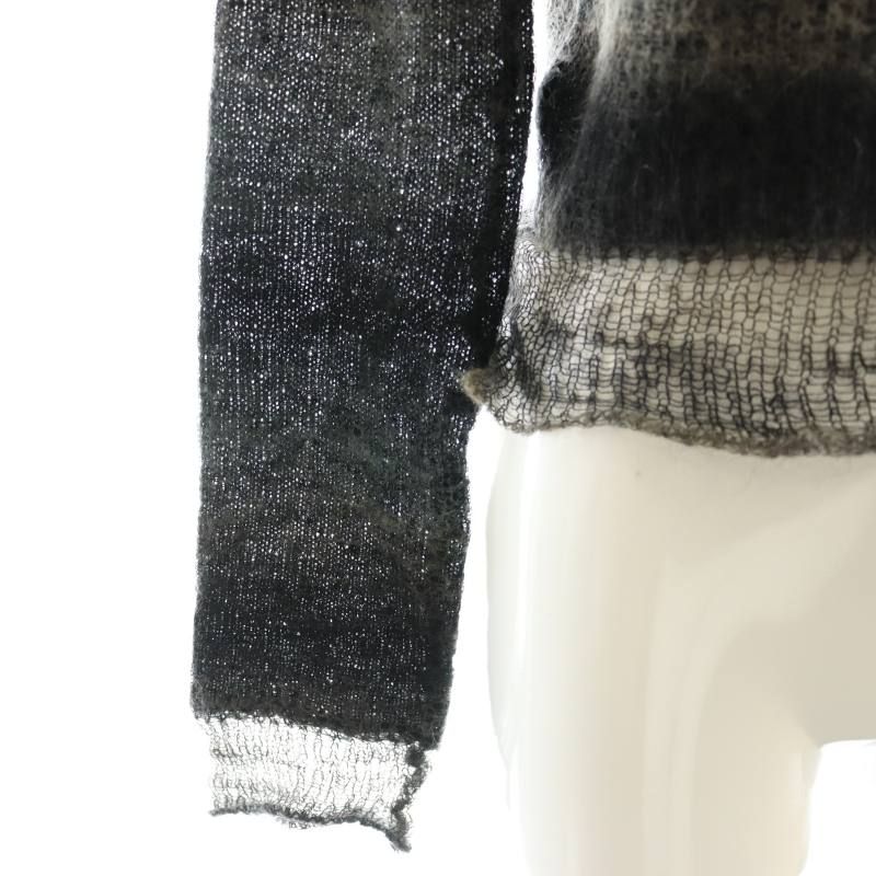 PERVERZE Double Mohair Cropped Top ブラック パーバーズ PERVERZE Double Mohair Cropped Tops ニット