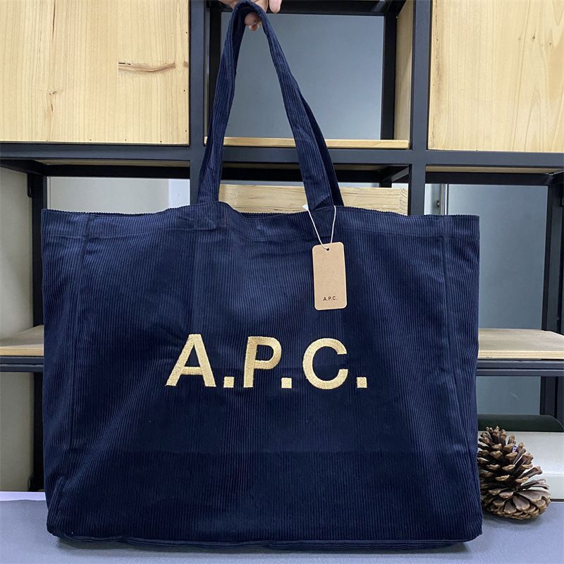 新品未使用 APC A.P.C. アーペーセー トートバッグ コールテン 男女兼用 ショルダーバッグ 紺色 Large - メルカリ