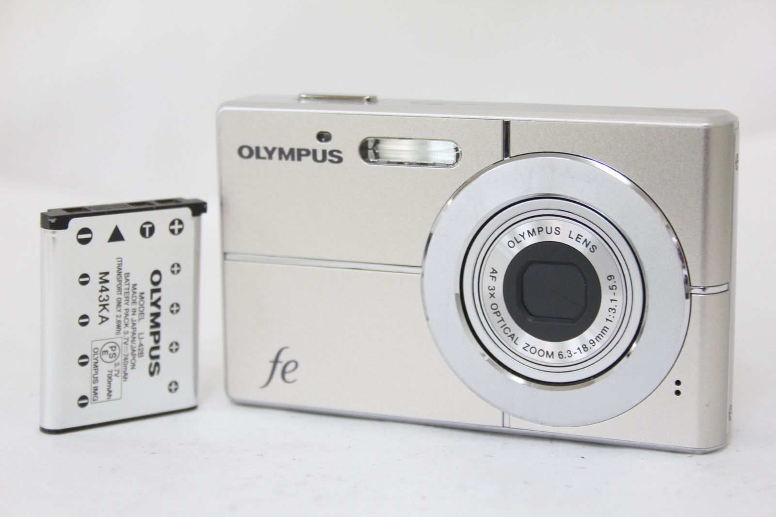 返品保証】 オリンパス Olympus FE-3000 3x バッテリー付き コンパクト 
