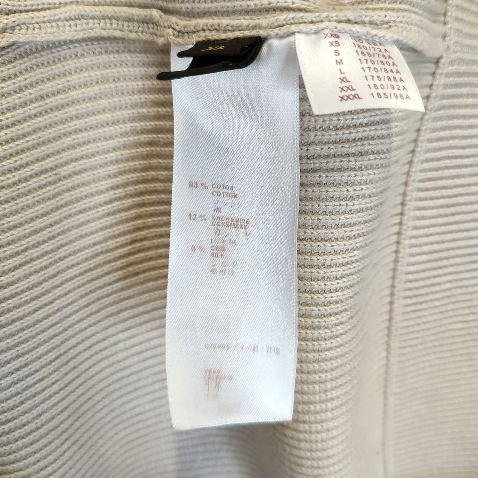 LOUIS VUITTON ルイ・ヴィトン カシミヤ シルク ニット ジップアップ 