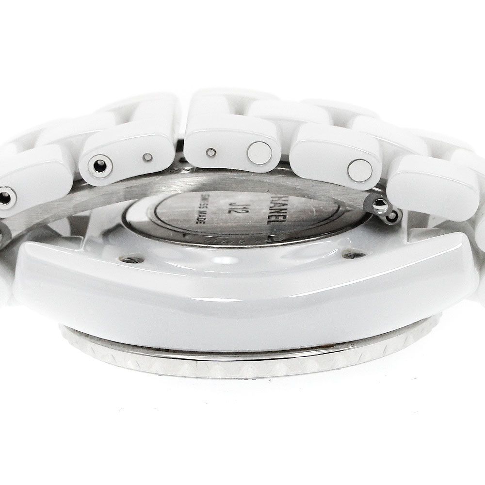 シャネル シャネル CHANEL H5704 J12 白セラミック 12Pダイヤ クォーツ