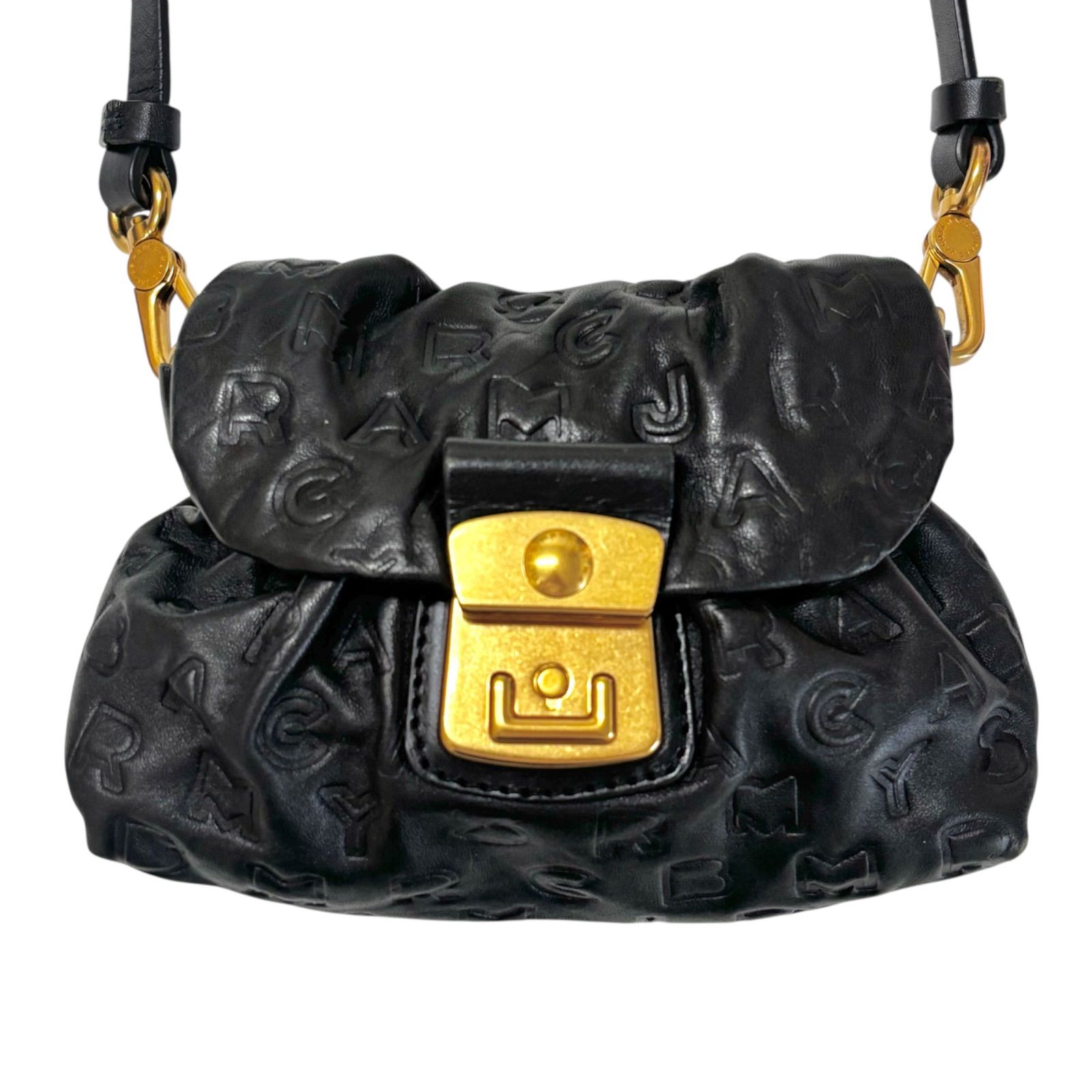 美品　マークジェイコブス　ショルダーバッグ　ブラック　レザー　ロゴ金具 美品⭐️Marc by Marc Jacobs】 マーク バイ マーク