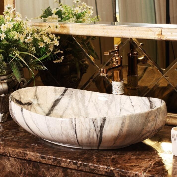 販売 洗面台 洗面ボウル アンティーク おしゃれ 陶器 洗面ボール 手水鉢 手洗器 手洗い鉢 洗面器WP再 げ929