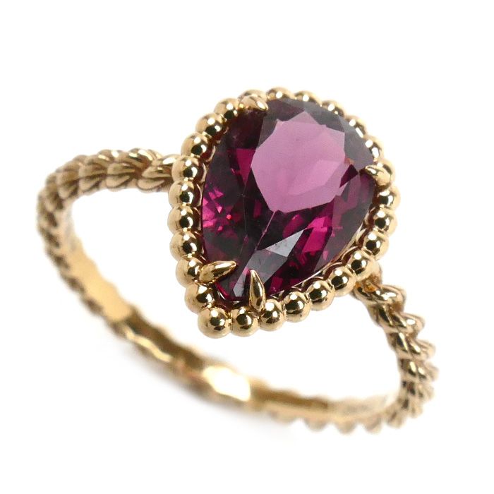Boucheron ブシュロン K18PG ピンクゴールド セルパンボエム スモール リング 指輪 JRG02783 ロードライトガーネット 14.5号 55 2.6g レディース