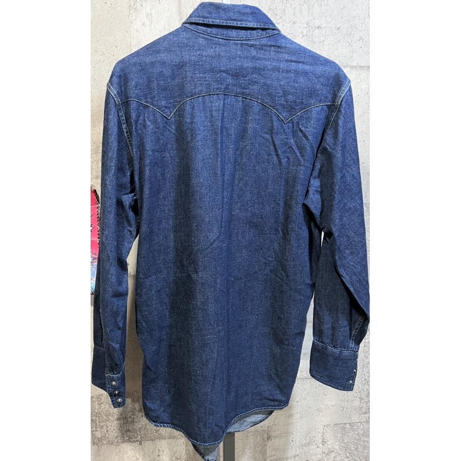 美品 LEVI'S 99年 復刻 ショートホーン デニム ウエスタン シャツ 38 