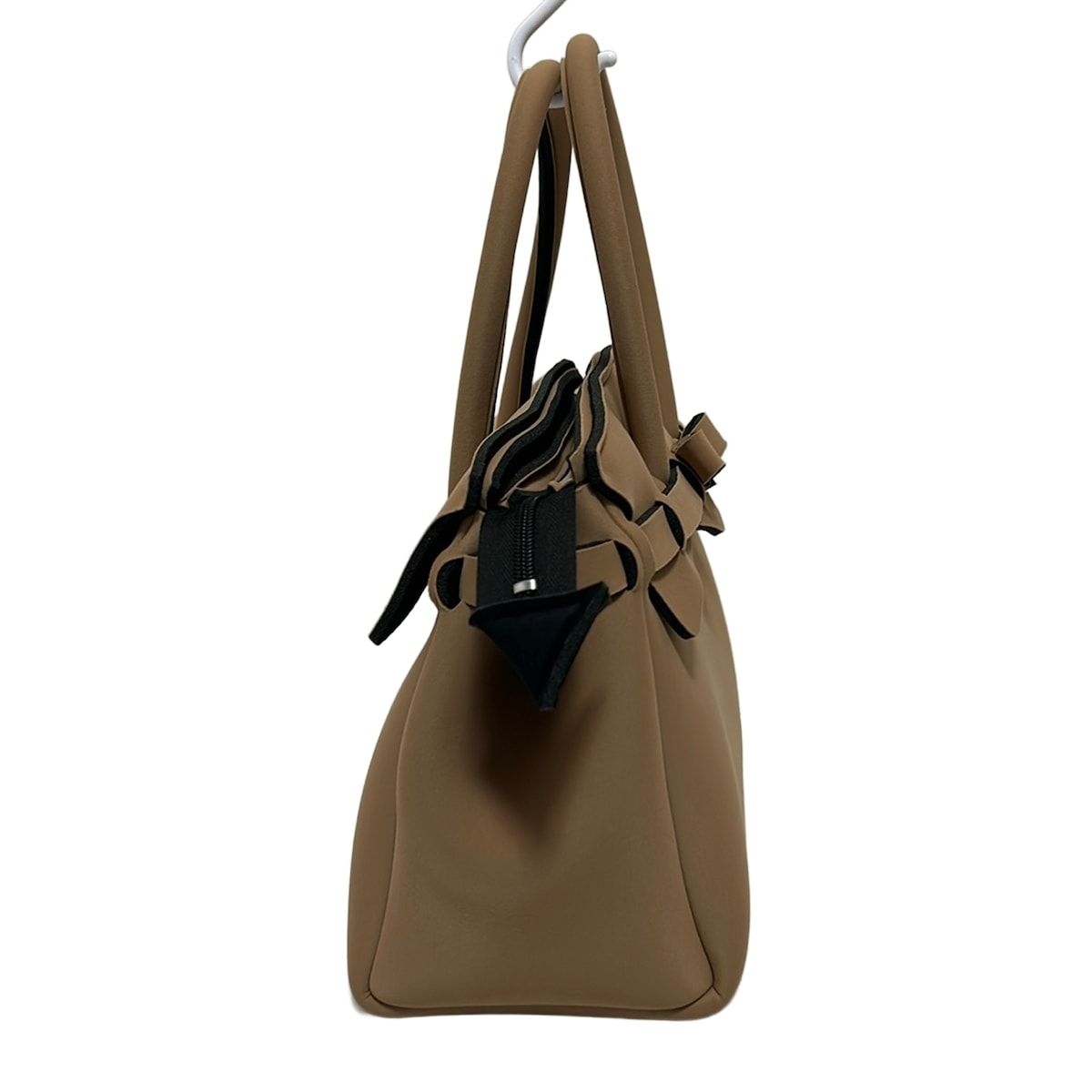 SAVE MY BAG ハンドバッグ ベージュ セーブマイバッグ SAVE MY BAG(セーブマイバッグ) ハンドバッグ美品 - ベージュ