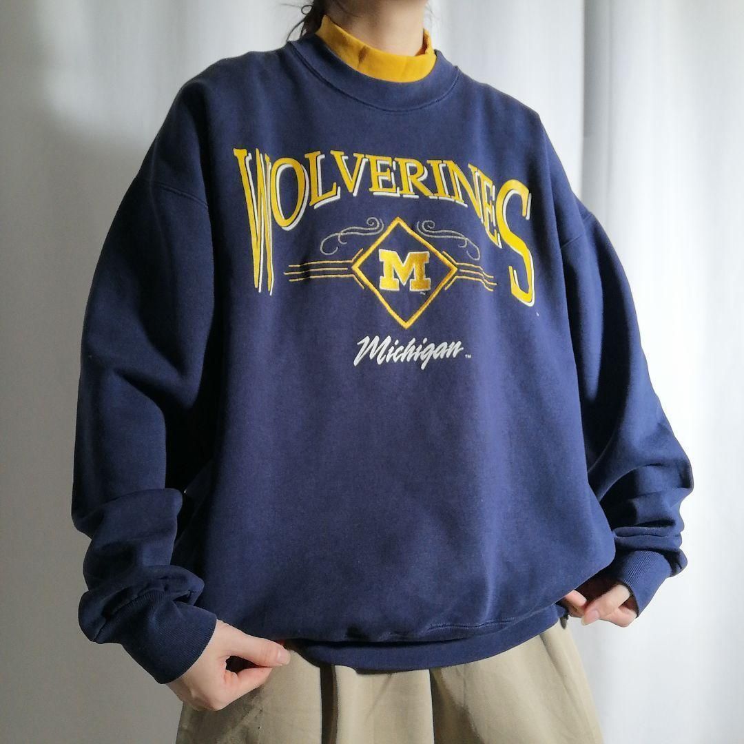 古着 USA製 90年代 Dodger NCAA カレッジ刺繍スウェット