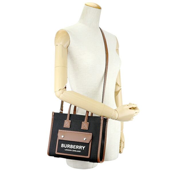 新品 バーバリー BURBERRY トートバッグ ミニ ツートン