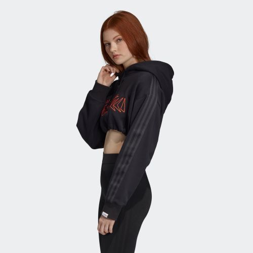 (アディダスオリジナルス) adidas Originals アディダス × フィオルッチ コラボ スエットパーカー フーディ レディース FIORUCCI x ADIDAS WOMEN SWEATSHIRT ED8776 BLACK