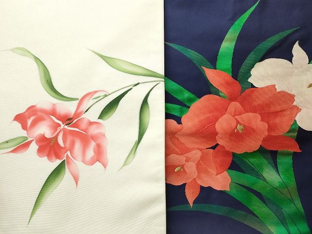 平和屋本店□名古屋帯 まとめて100点 花柄 楽器 手描き 相良刺繍