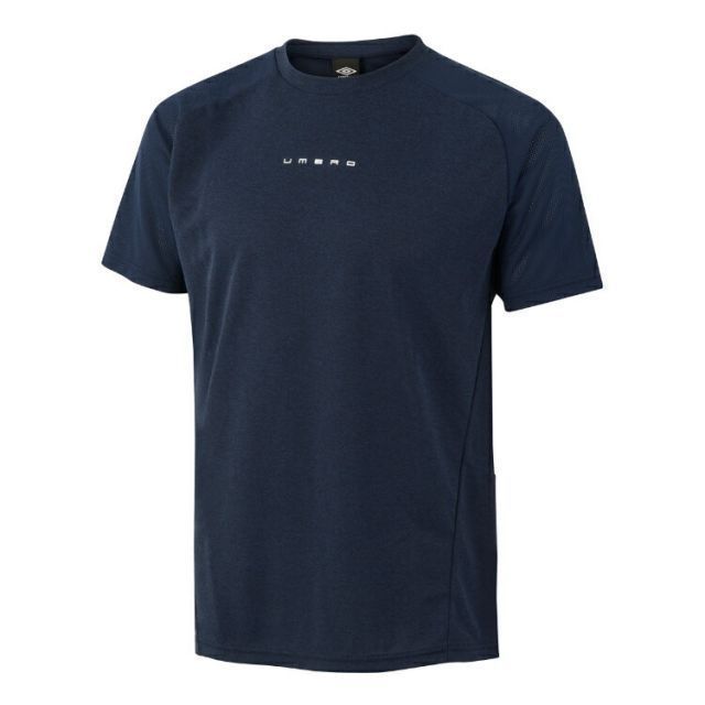 umbro アンブロ REIプラクティスシャツ ネイビー XO UUUVJA60 NVY | スポーツ スポーツ用品 運動 服 衣類 ウエア トップス シャツ 半袖 接触涼感 通気性 吸汗 速乾性 メッシュ素材 機能性 サッカー フ