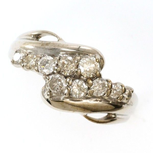 K18WG リング RING 指輪 11号 ダイヤ 0.50 総重量約3.5g