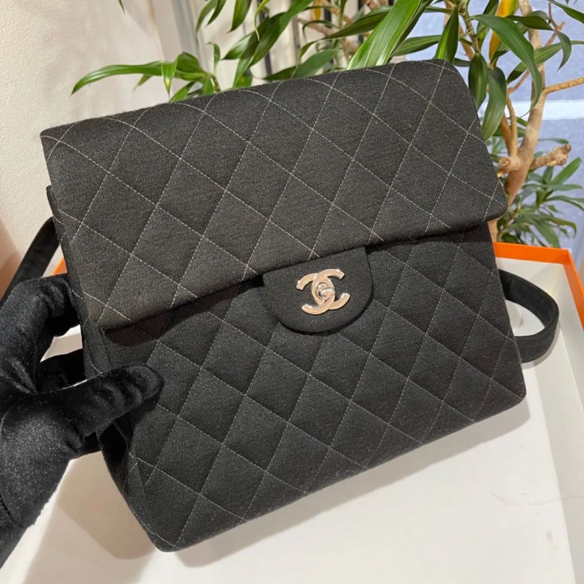 極美品】CHANEL シャネル マトラッセ リュックサック コットンジャージ ブラック シルバー金具 ヴィンテージ 中古 バックパック デイパック  ショルダーバッグ レディース 女性用 ブランド 黒 本革 レザー 希少 レア プレゼント ギフト バック - メルカリ