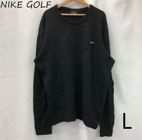 NIKE GOLF ナイキゴルフ ニット セーター サイズL 長袖 黒 メンズ