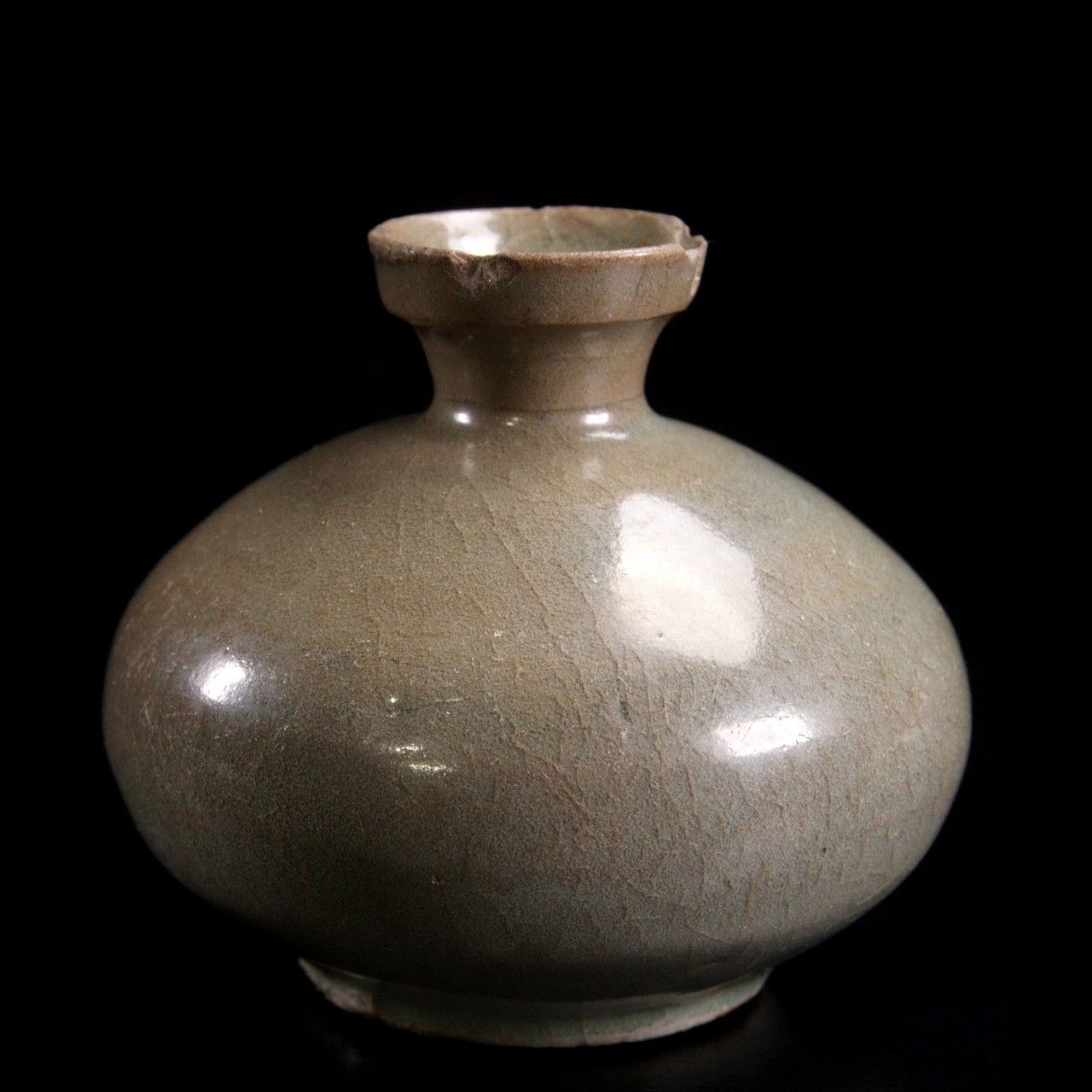 古陶磁器　花瓶　美術品　骨董品　アンティーク　蔵出し品　作家不明 花瓶 花形 アンティーク インテリア 骨董 レトロ 陶器 美術品