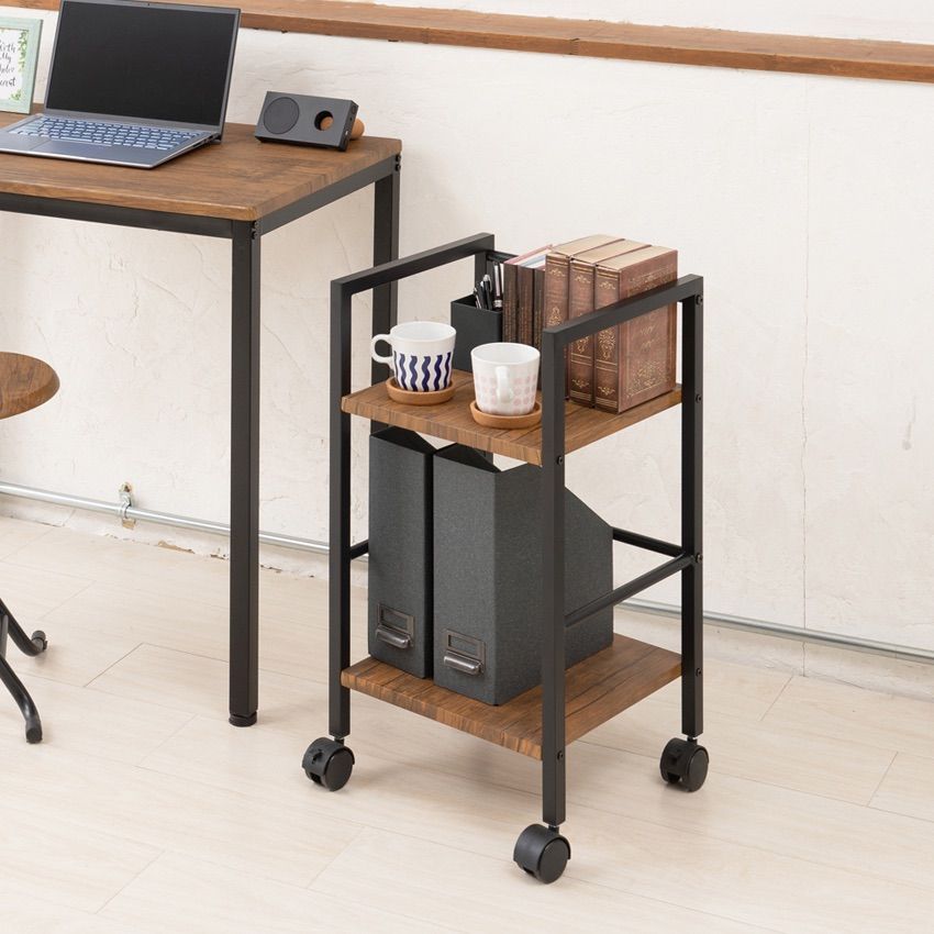 【新品・送料無料】ヴィンテージインワゴン 木製 ウッド 収納 シェルフ モダン ヴィンテージインワゴン 木製 ウッド 収納 シェルフ モダン キャスター