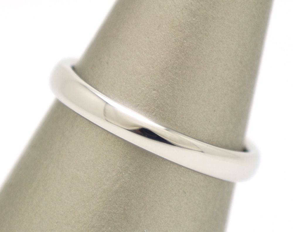 楠本質店|元住吉 ティファニー Pt950 バンドリング|甲丸リング 18.5号