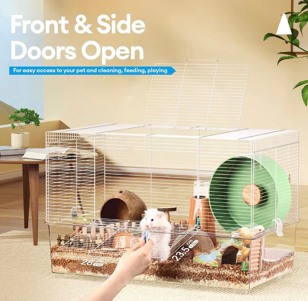 BUCATSTATE ハムスター 小動物 爬虫類ケージ 80cm ブカスター 白