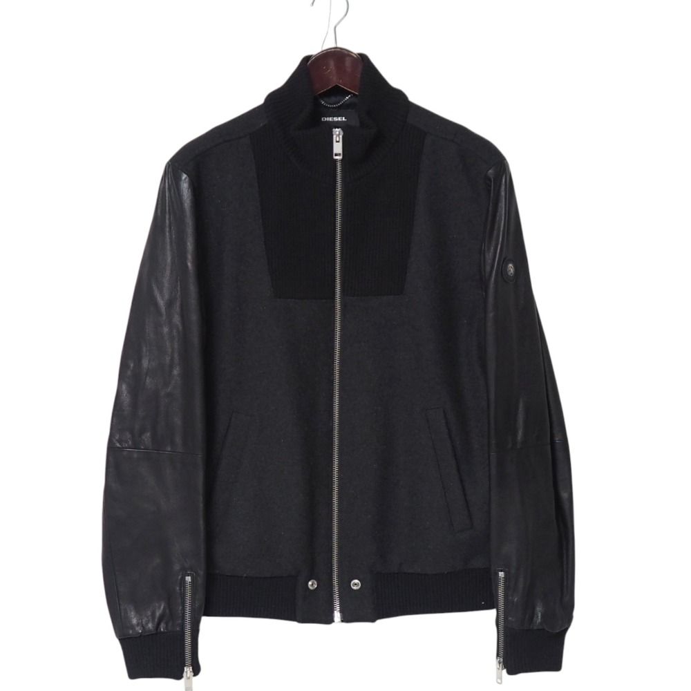 DIESEL ディーゼル ジャケット サイズXL レザー ニット 異素材
