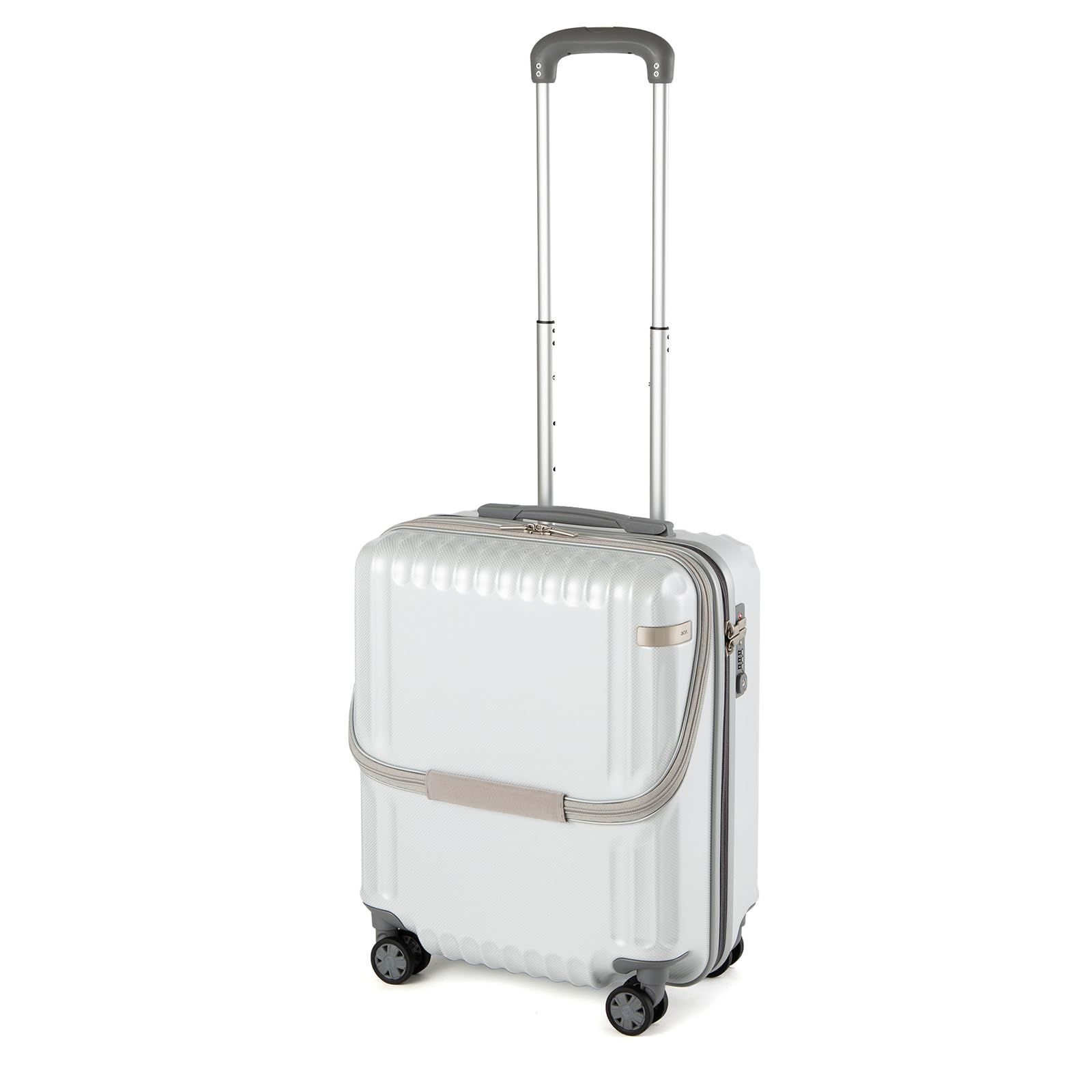 Color ホワイトカーボン ACE エーストーキョー スーツケース 機内持ち込み sサイズ 1泊2日 2泊3日 35L フロントポケット 3.1kg キャリーケース キャリーバッグ パリセイドZd No.06812
