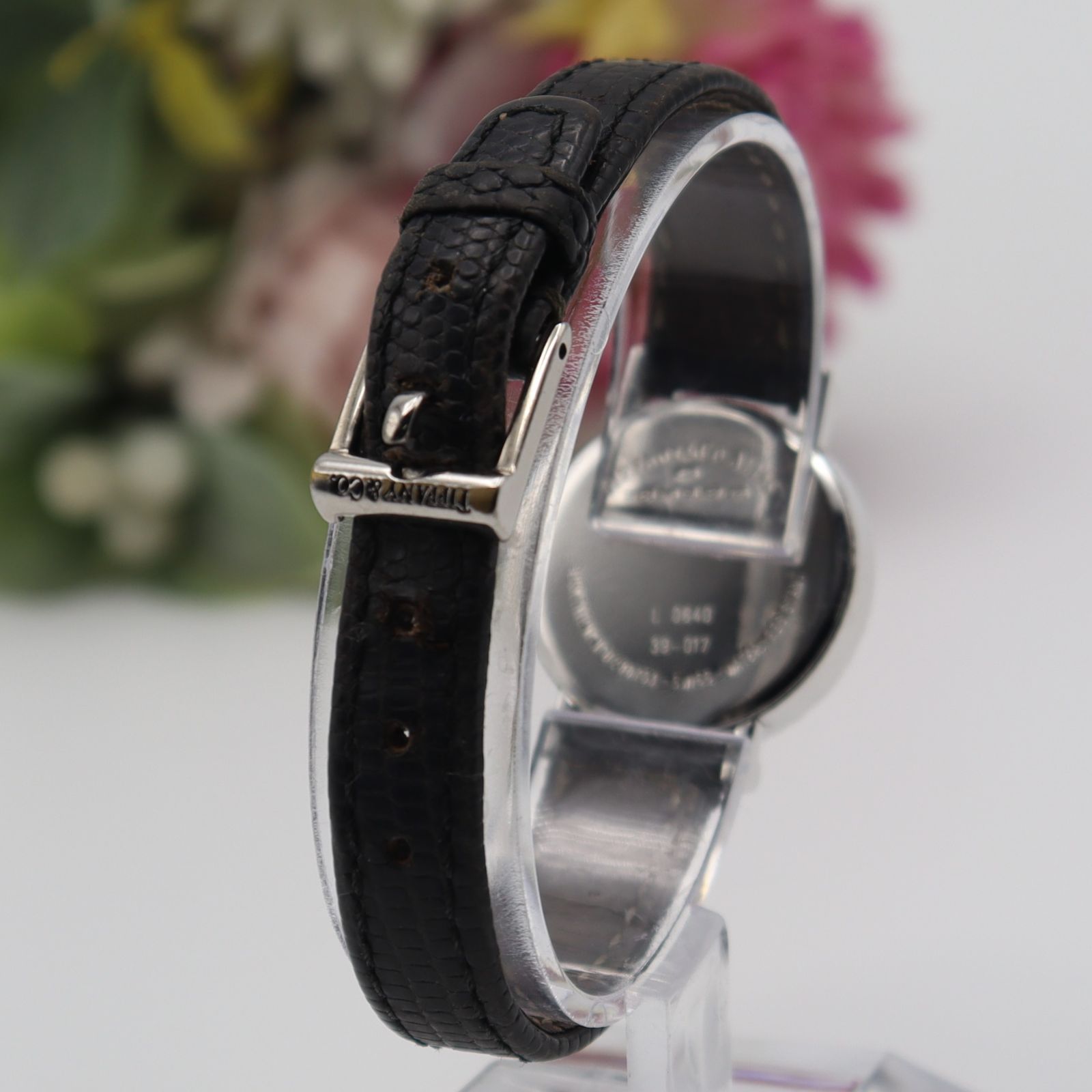 Tiffany&Co. ティファニー アトラス L0640 クォーツ スターリングシルバー 銀無垢 ローマンベゼル 純正尾錠付 レディース腕時計