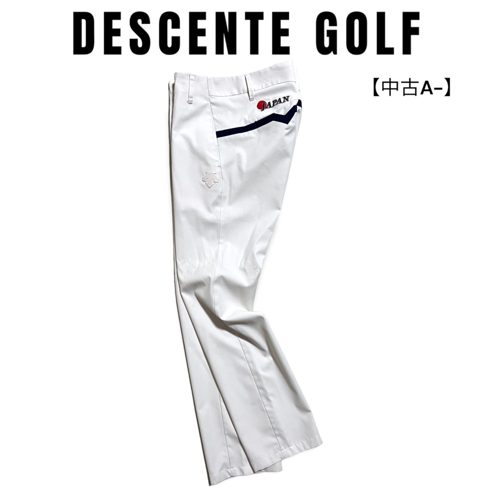 【新品未使用品】 Resurrection ホワイト ゴルフパンツ S デサントゴルフ 日本代表 ロングパンツ S ホワイト ストレッチパンツ