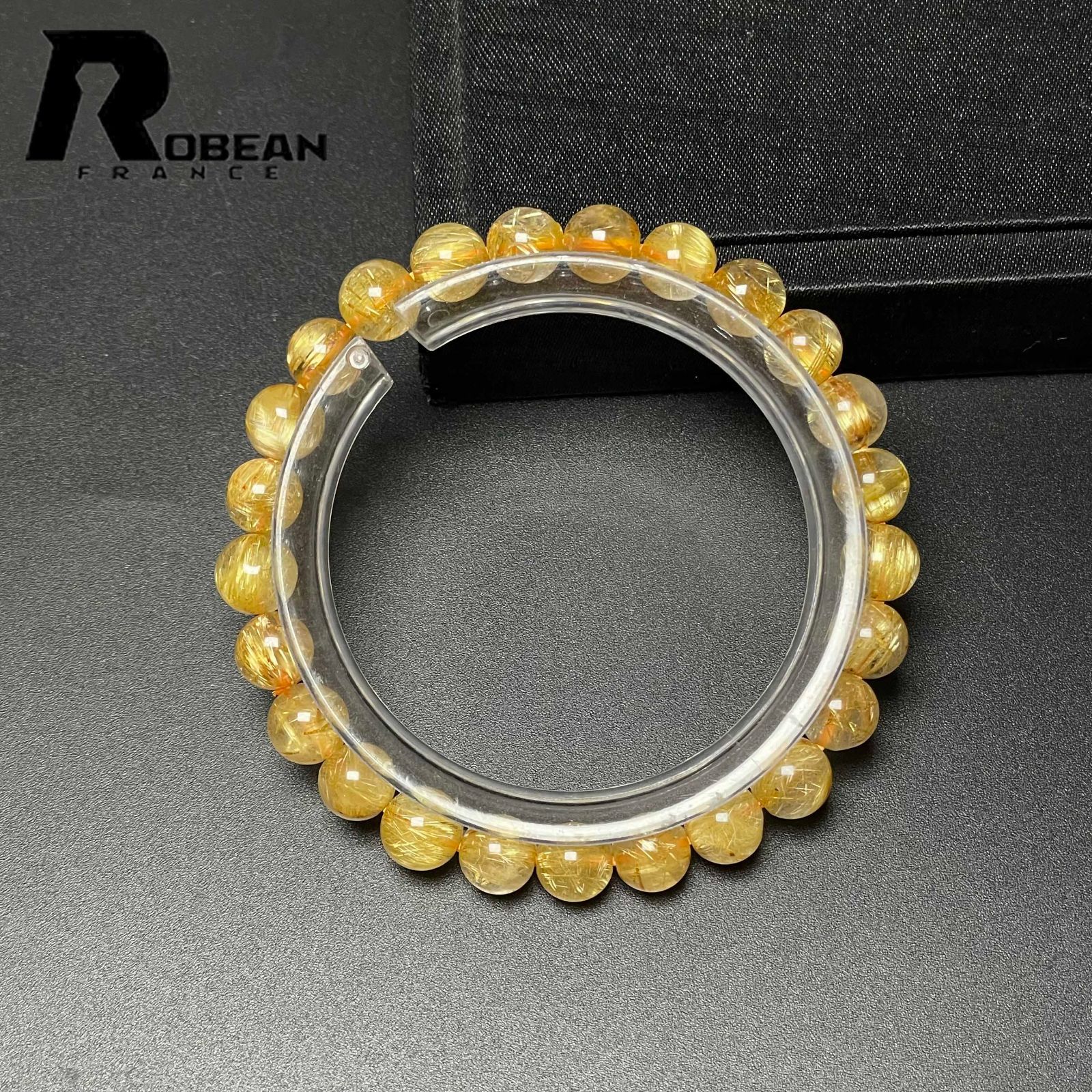 針美しさと透明度抜群 高品質 ゴールドルチルブレスレット 5