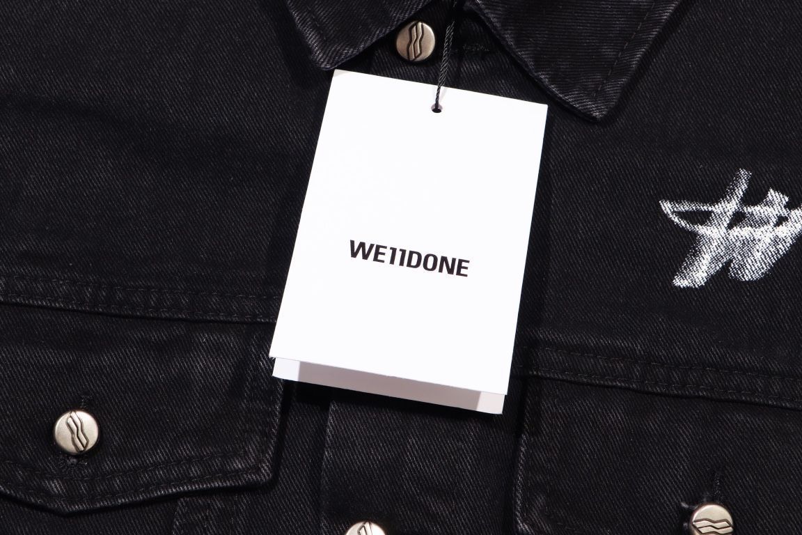 【関税込み】We11done ブラック ジッパー デニムジャケット 本日限定特価】We11done メンズ＆レディース デニムジャケット
