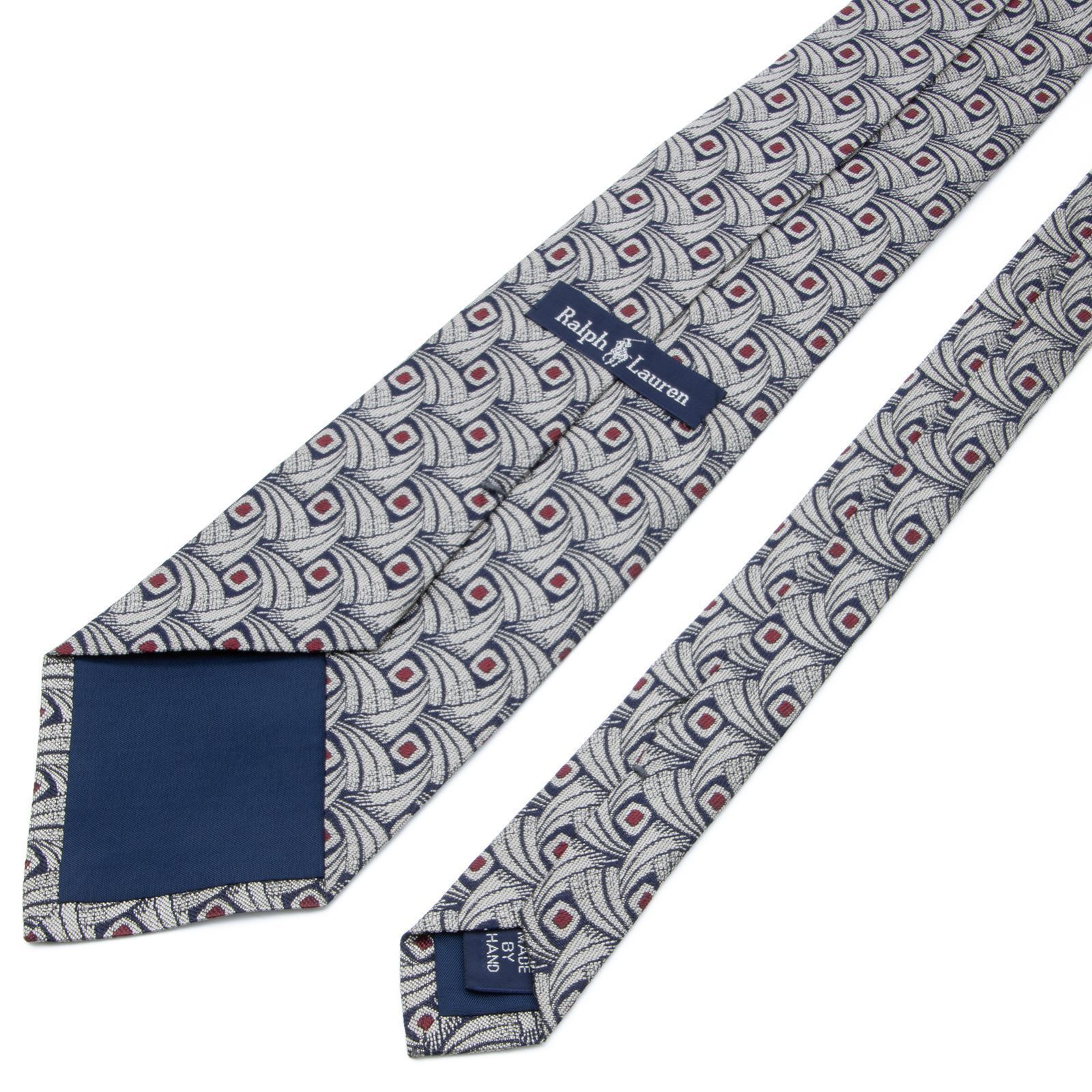 ラルフローレン　ネクタイ　シルバー　ポロベア　ジャガード　光沢 送料無料 ラルフローレン ネクタイ レギュラータイ ジャガードタイ