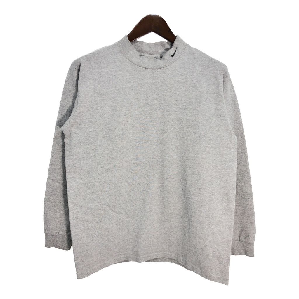 00年代 NIKE ナイキ 長袖Ｔシャツ スポーツ ワンポイントロゴ グレー (メンズ M) 中古 古着 T3334