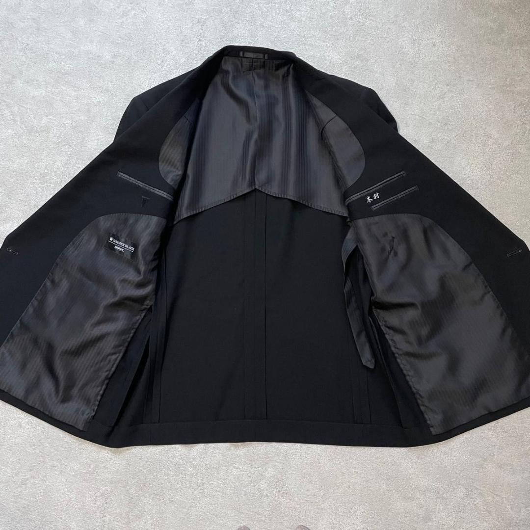 90s ヴィンテージ セットアップ ダブルスーツ ブラック×ブルー 極上