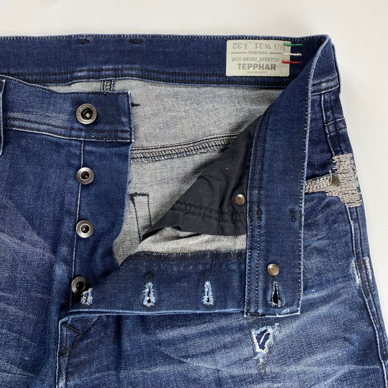 DIESEL TEPPHAR 32 ディーゼル テファー ダメージ加工 デニム 楽天市場】□DIESEL ディーゼル メンズ□ヴィンテージクラッシュ