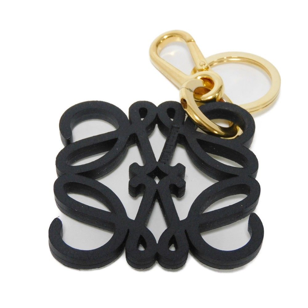 LOEWE ロエベ アナグラム チャーム 現行 ブラック バイカラー