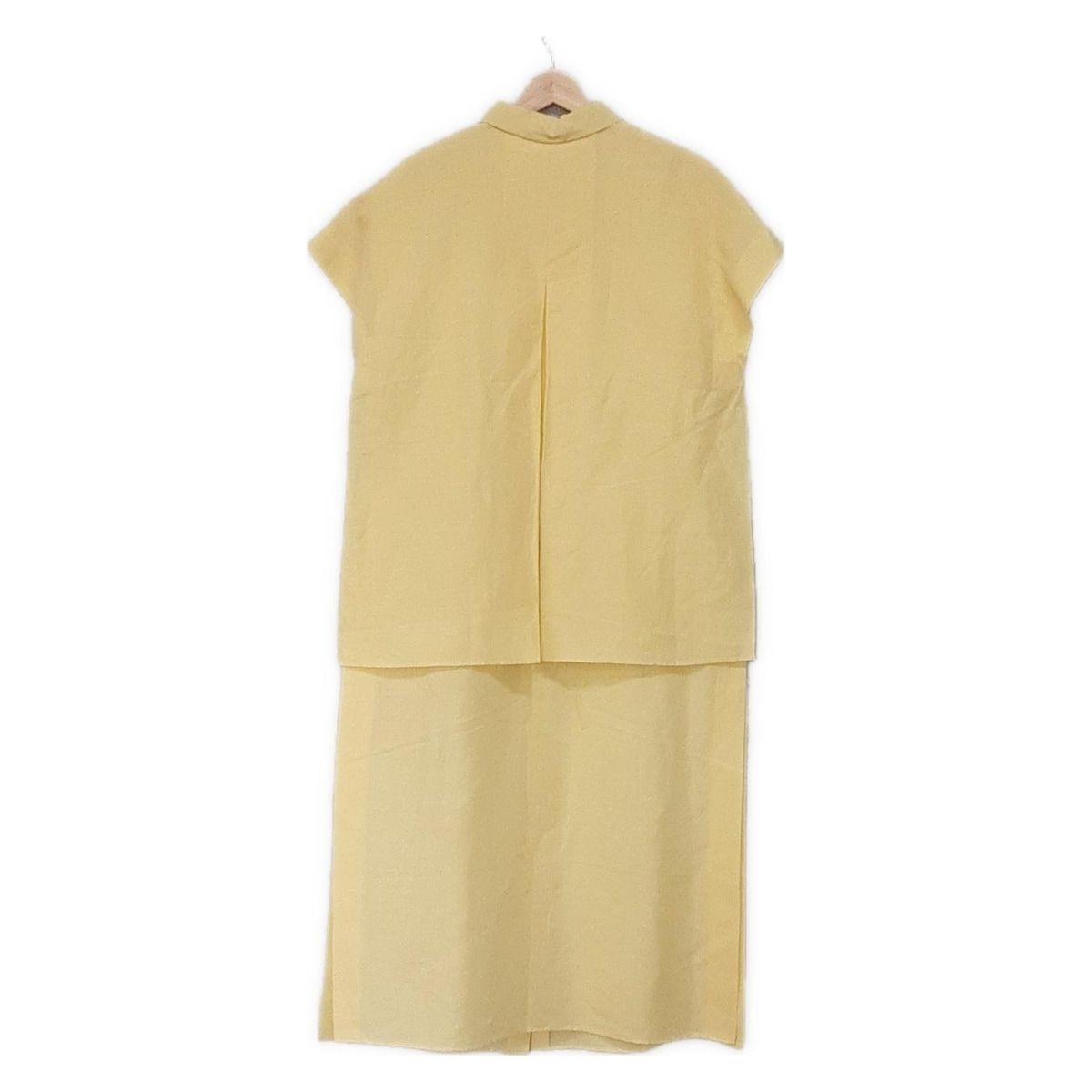 ADORE アドーア ワンピースセットアップ レディース - ライトイエロー レギュラーカラー|半袖|マキシ丈|シャツワンピ