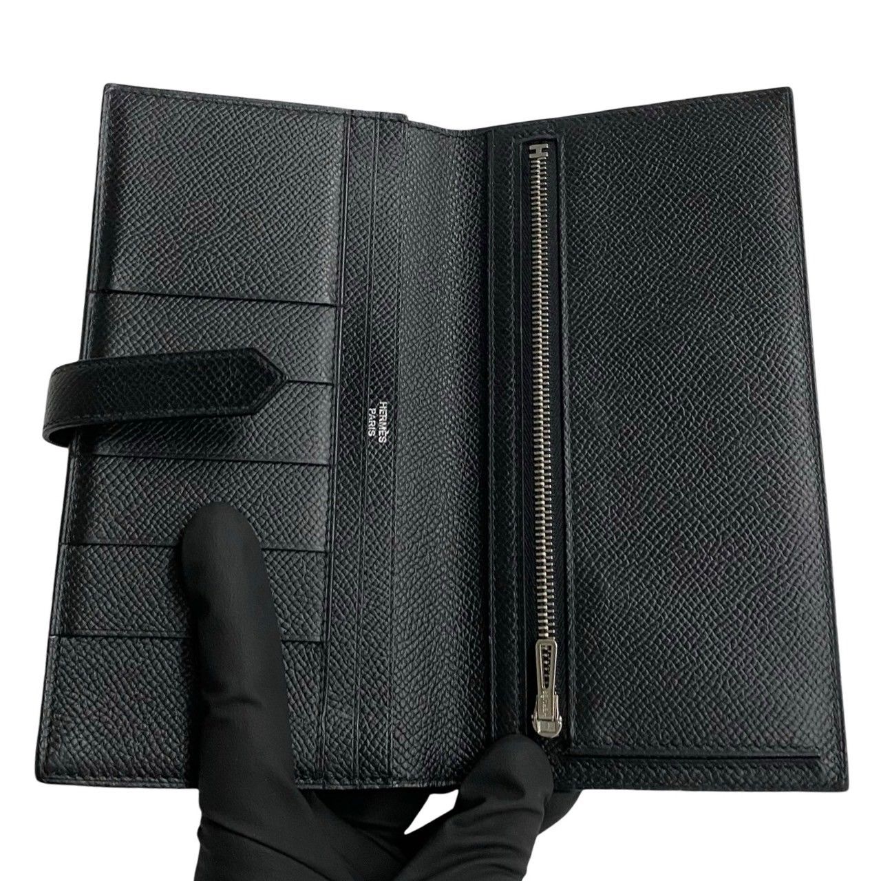 美品 エルメス ヴォーエプソン べアン 長財布 ブラック 未使用 美品 エルメス ヴォーエプソン べアン 長財布 ブラック 未使用