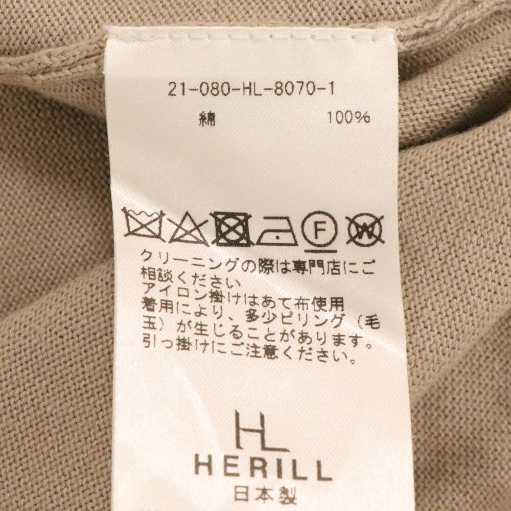 HERILL (ヘリル) COTTON CREWNECK SHORTSLEEVE SWEATER コットン